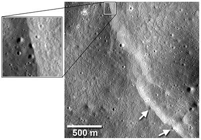 LRO mostra la contrazione della Luna