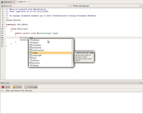 [monodevelop intellisense]