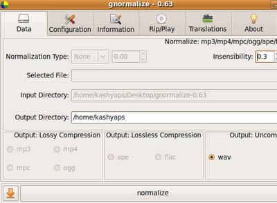 Gnormalize convertitore audio, encoder, ripper, con editor per i metadati (tag), redattore e lettore di audio cd incorporato.