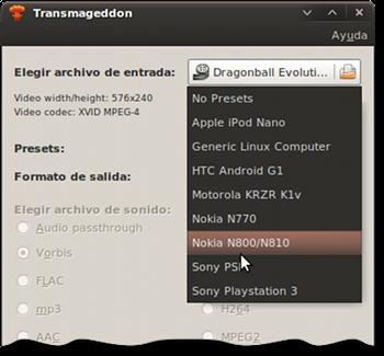 Transmageddon, convertitore per video basato su GStreamer.