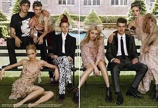 September 2010 American Vogue Editorial with Eliza Cummings, Jourdan Dunn, Mirte Maas, Daria Strokous by Steven Meisel