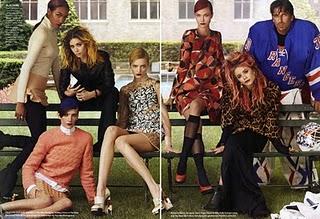 September 2010 American Vogue Editorial with Eliza Cummings, Jourdan Dunn, Mirte Maas, Daria Strokous by Steven Meisel