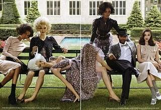 September 2010 American Vogue Editorial with Eliza Cummings, Jourdan Dunn, Mirte Maas, Daria Strokous by Steven Meisel