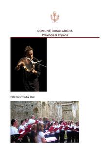 Isolabona,  esibizione di Massimo La Guardia e Primo Festival dei Cori