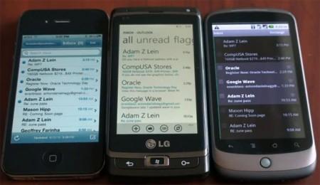Windows Phone 7: il client email (vs android vs iPhone)