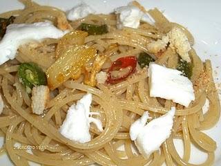 SPAGHETTI DI KAMUT IN VERDE ROSSO