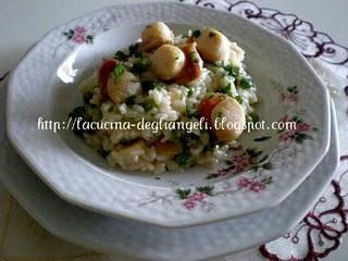 Risotto alle capesante con piselli