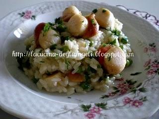 Risotto alle capesante con piselli