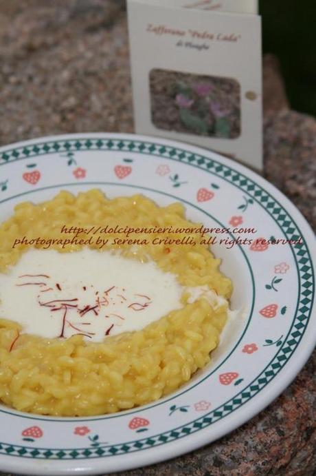 RISO CON ZAFFERANO SARDO E FONDUTA DI PECORINO di Dolcipensieri