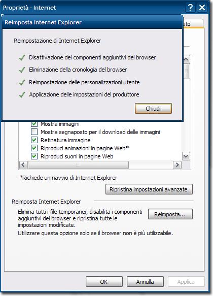 Ripristinare Internet Explorer in pochi click