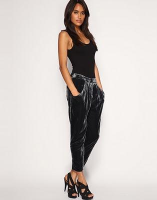 ASOS Velvet Peg Trousers