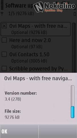 Update: Ovi Maps V. 3.04 build 278