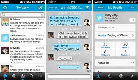 Tweetie : Il nuovo client Twitter per Symbina Anna, Symbian Belle e Symbian 5th