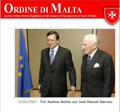 Barroso: il Presidente della Commissione UE Servo del Vaticano e dell'Ordine di Malta