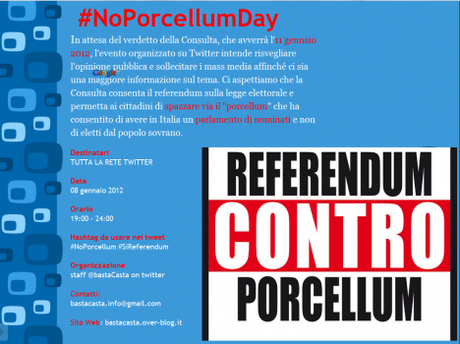 Diretta twitter per il No Porcellum Day