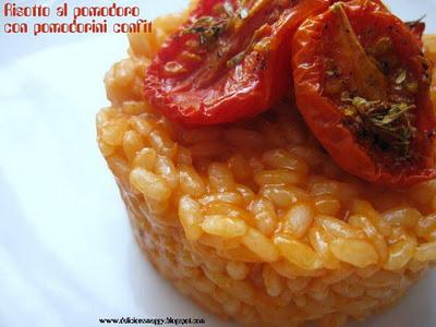 Risotto al pomodoro con pomodorini confit