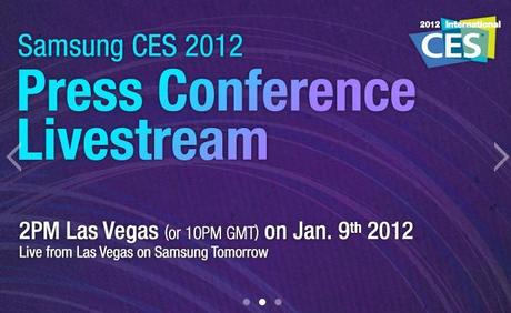 Streaming video Samsung LiveStream CES 2012 ore 23.00 Italia