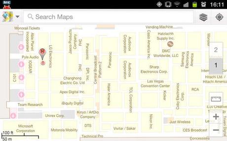 Google Maps permette di navigare all’interno dei padiglioni del CES 2012