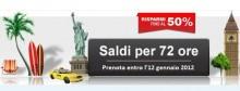 Hotels.com: saldi per 72 ore con sconto al 50%