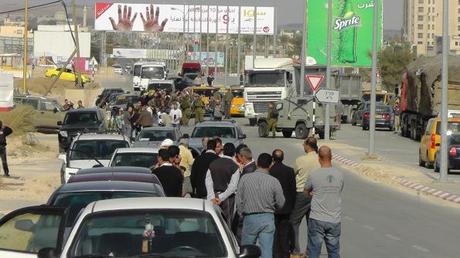 car protest in Jherico