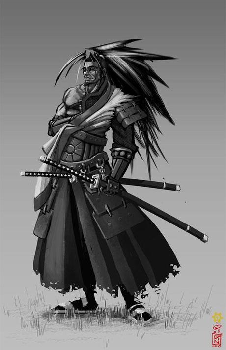 illustrazioni photoshop dedicate ai samurai