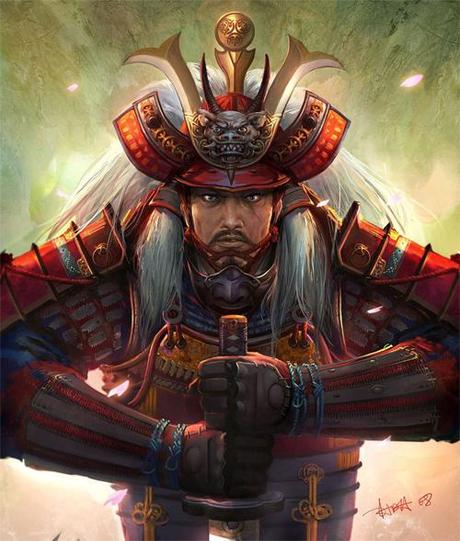 illustrazioni photoshop dedicate ai samurai