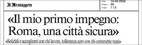 Alemanno ‘affonda’ travolto dall’aumento della criminalità e da scelte imbarazzanti