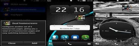 Dual homescreens widget