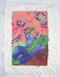 Sandro Chia, Senza titolo, 2006, tecnica mista su carta, cm 100 x 70 