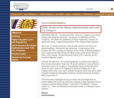 Le connessioni dell'Amministrazione Obama con i Gesuiti e il Vaticano