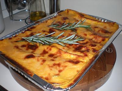 Lasagne alla zucca e pancetta