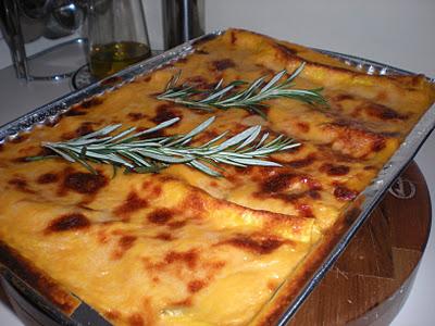 Lasagne alla zucca e pancetta