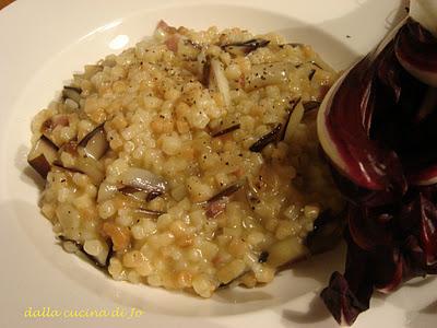 Fregola risottata al radicchio tardivo