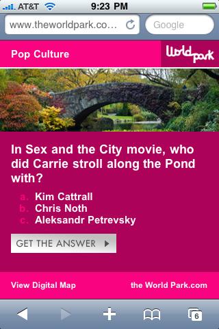 Riscopri Central Park con i QR Code. Marketing Turistico & Geek Advertising