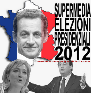 Francia 2012: Supermedia/10, in crescita Sarko, Le Pen e Bayoru. Frenano Hollande e i candidati a sinistra