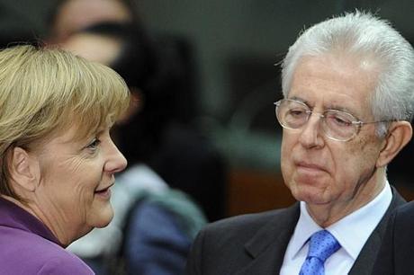 04-01-2012 Monti a Berlino dalla Merkel mercoledì 11