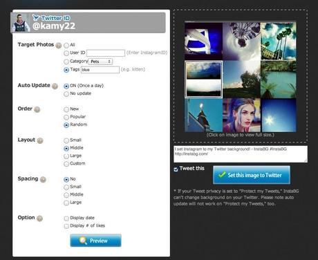 Instabg Cambia sfondo al tuo Twitter con Instabg 