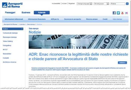 ADR: Enac riconosce la legittimità delle nostre richieste e chiede parere all’Avvocatura di Stato