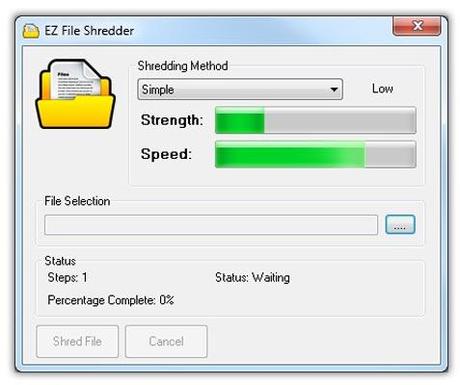 EZ File Shredder Elimina file definitivamente con EZ File Shredder