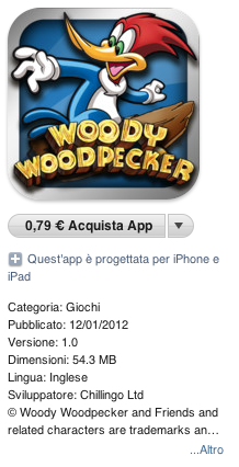 Il gioco della settimana per iPhone scelto da Apple è: Woody Woodpecker (Video)