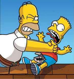 Homer Strangling Bart Lol - bart-simpsons, homer-simpsons, the-simpson, homer-simpson Pictures