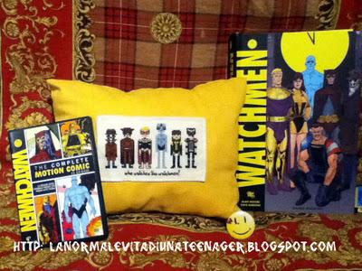 A beautiful Watchmen pillow!