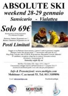 Mobigiò: Absolute Ski Weekend Sansicario 69€