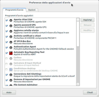 Modificare i servizi all'avvio del sistema su distro equipaggiate con Gnome 3