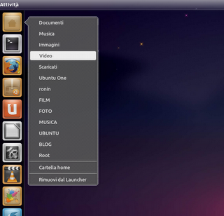 Unitary Gnome: il launcher modificato di Unity 2D su Gnome Shell in Ubuntu 11.10 Oneiric Ocelot