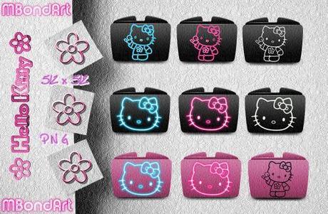 10 icone desktop con tema Hello Kitty