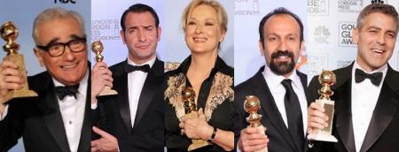 Golden Globes 2012: onore a “The Artist”, sdegno per “The Descendants”