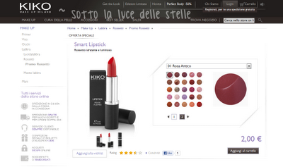 Promotions: Kiko - rossetti a 2€