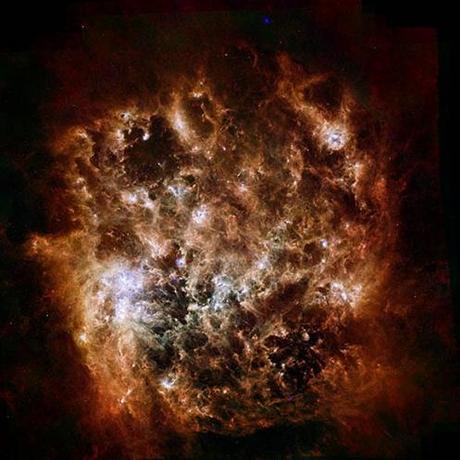 La Grande Nube di Magellano in luce infrarossa