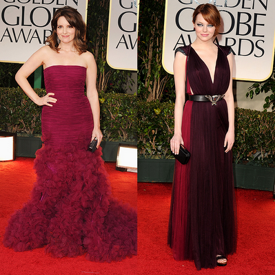 Golden Globe Style! Red & Blue!